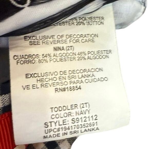 Counting Daisies 2T Red White Blue Gingham Seersucker Patriotic Flag Dress - Picture 4 of 7